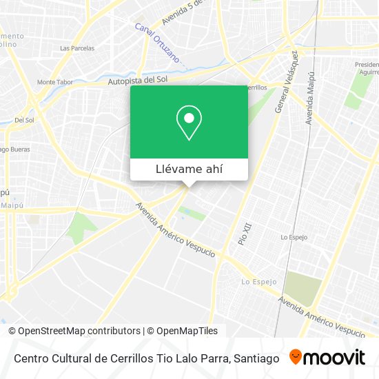 Mapa de Centro Cultural de Cerrillos Tio Lalo Parra