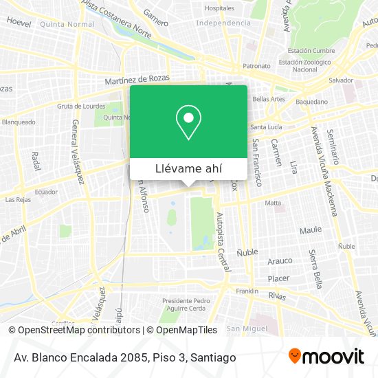 Mapa de Av. Blanco Encalada 2085, Piso 3