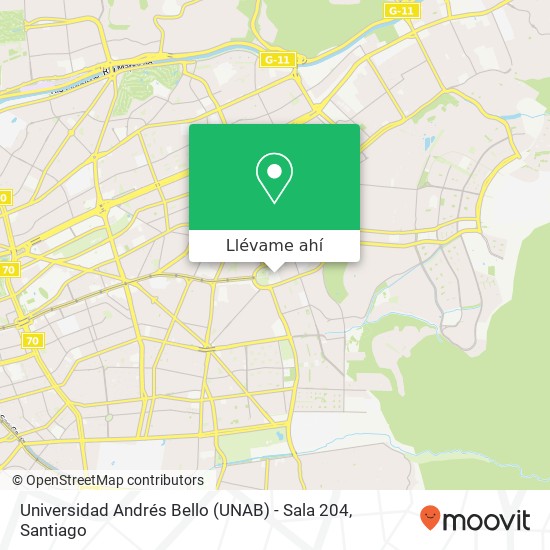 Mapa de Universidad Andrés Bello (UNAB) - Sala 204
