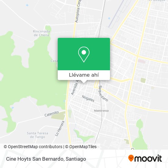 Mapa de Cine Hoyts San Bernardo