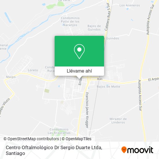 Mapa de Centro Oftalmológico Dr Sergio Duarte Ltda