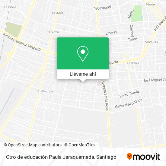 Mapa de Ctro de educación Paula Jaraquemada