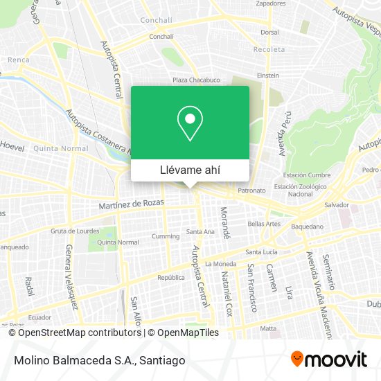 Mapa de Molino Balmaceda S.A.