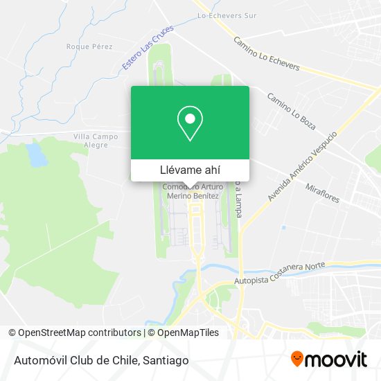Mapa de Automóvil Club de Chile