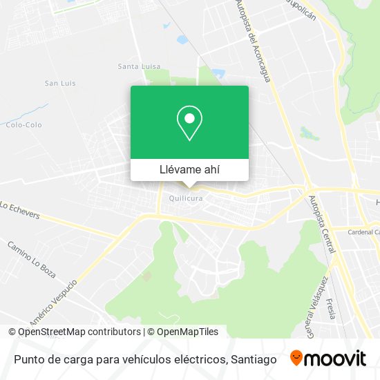 Mapa de Punto de carga para vehículos eléctricos