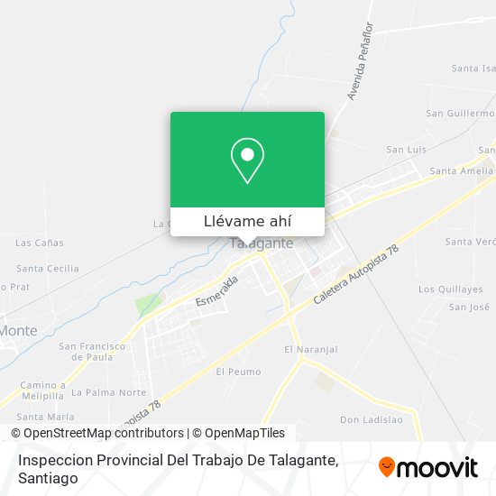 Mapa de Inspeccion Provincial Del Trabajo De Talagante