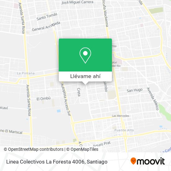 Mapa de Linea Colectivos La Foresta 4006
