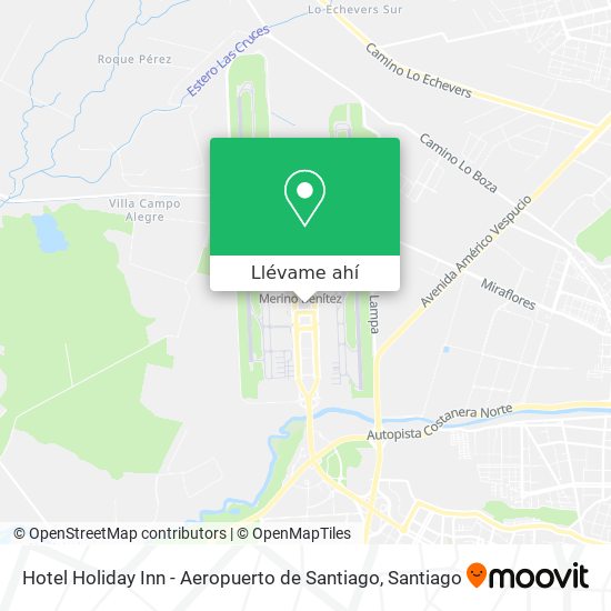Mapa de Hotel Holiday Inn  - Aeropuerto de Santiago