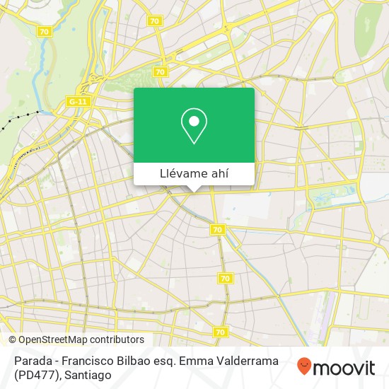 Mapa de Parada - Francisco Bilbao esq. Emma Valderrama (PD477)