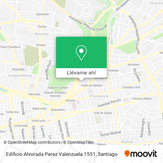 Mapa de Edificio Alvorada Perez Valenzuela 1551