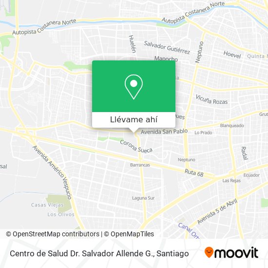 Mapa de Centro de Salud Dr. Salvador Allende G.