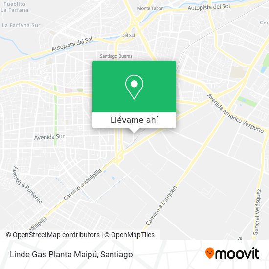 Mapa de Linde Gas Planta Maipú