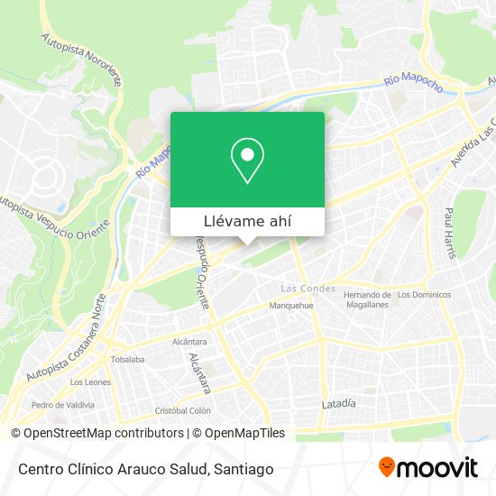 Mapa de Centro Clínico Arauco Salud