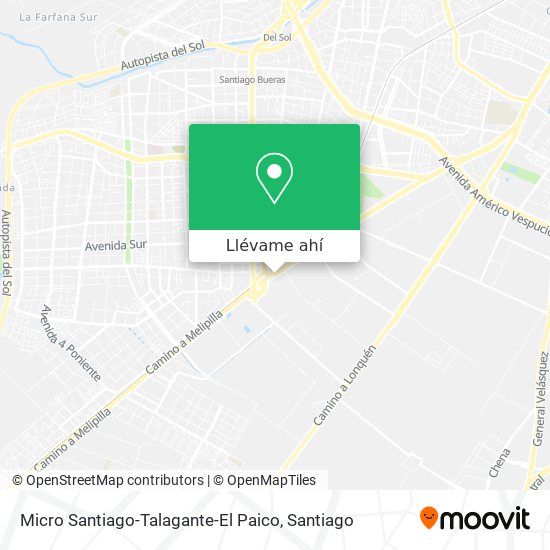 Mapa de Micro Santiago-Talagante-El Paico