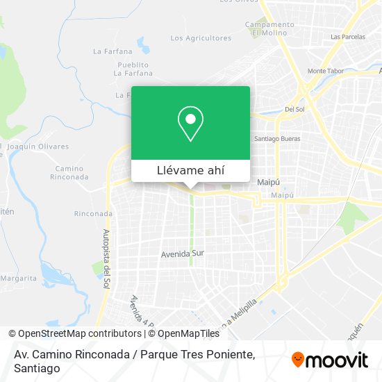 Mapa de Av. Camino Rinconada / Parque Tres Poniente