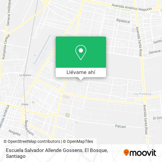 Mapa de Escuela Salvador Allende Gossens, El Bosque