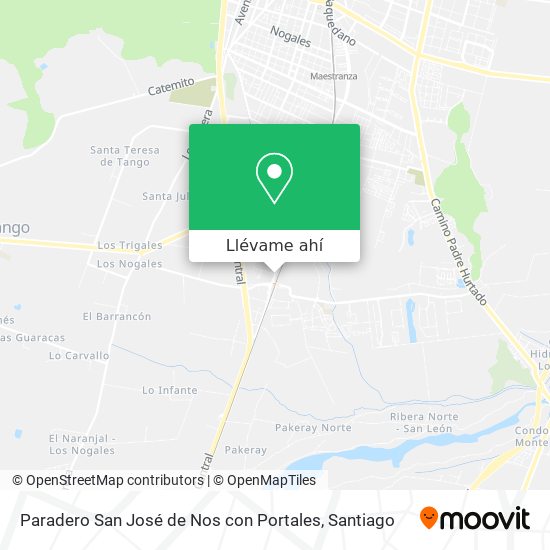 Mapa de Paradero San José de Nos con Portales