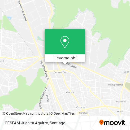 Mapa de CESFAM Juanita Aguirre