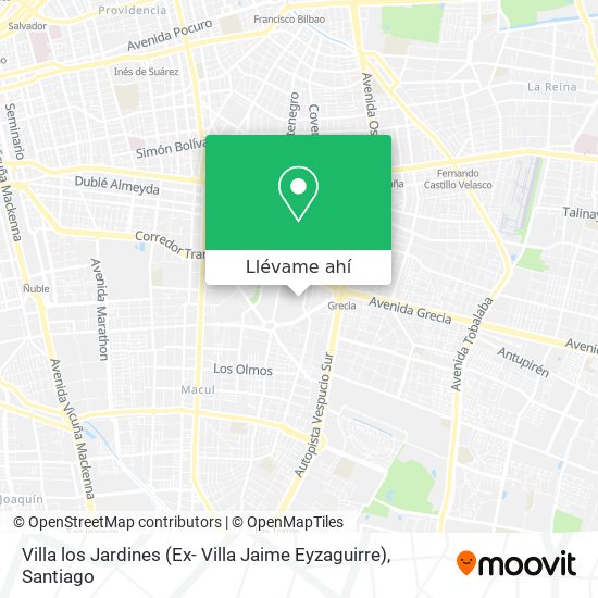 Mapa de Villa los Jardines (Ex- Villa Jaime Eyzaguirre)
