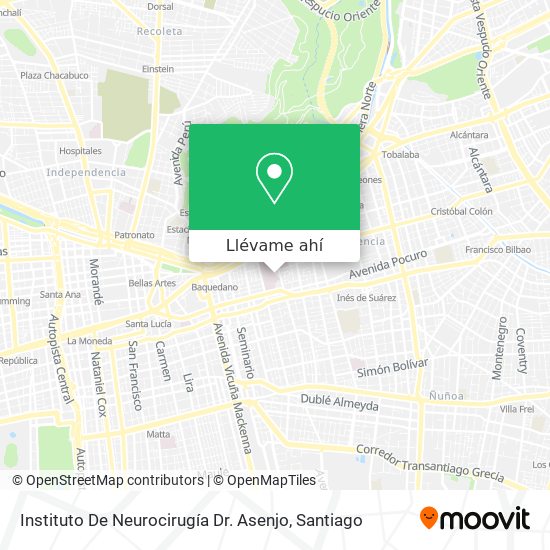 Mapa de Instituto De Neurocirugía Dr. Asenjo