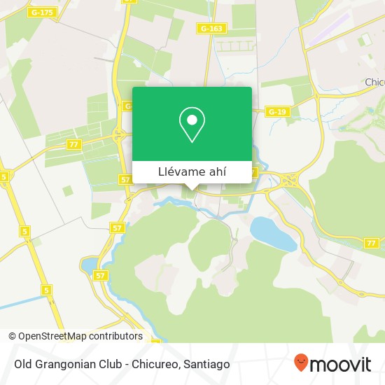 Mapa de Old Grangonian Club - Chicureo