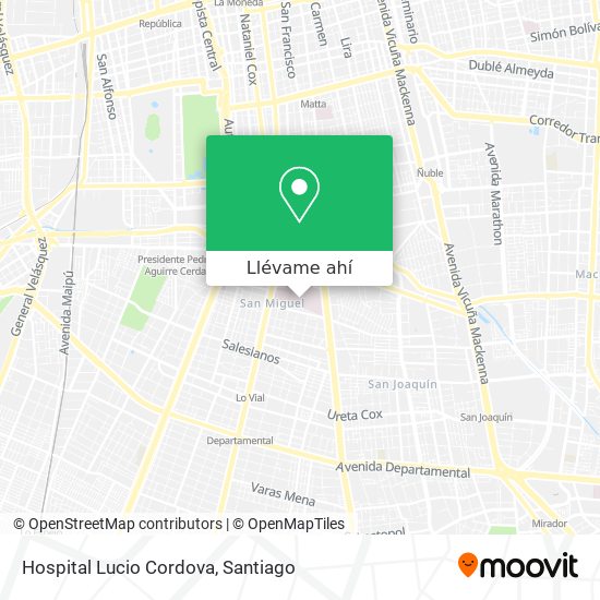 Mapa de Hospital Lucio Cordova