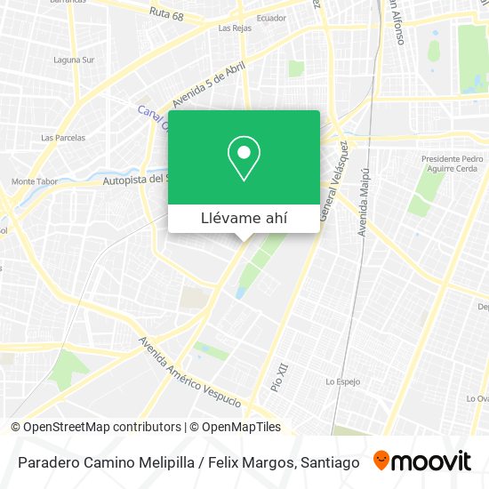 Mapa de Paradero Camino Melipilla / Felix Margos