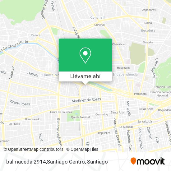 Mapa de balmaceda 2914,Santiago Centro