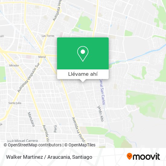 Mapa de Walker Martinez / Araucania