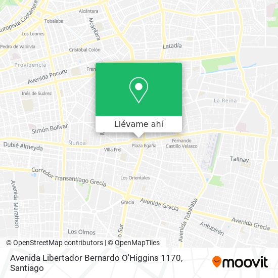 Mapa de Avenida Libertador Bernardo O'Higgins 1170