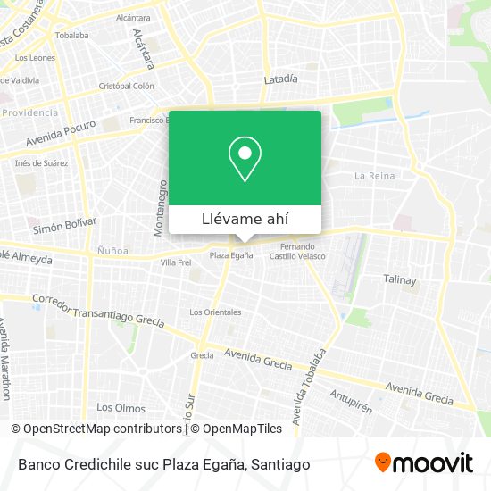 Mapa de Banco Credichile suc Plaza Egaña