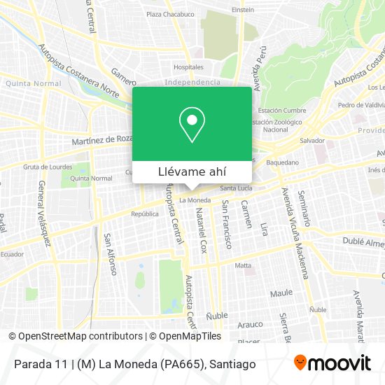 Mapa de Parada 11 | (M) La Moneda (PA665)