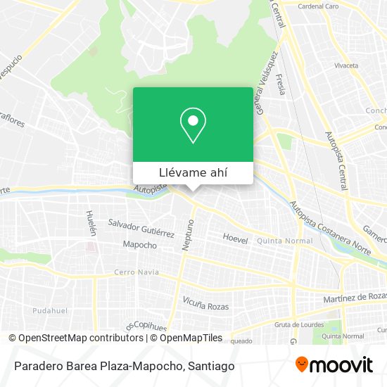 Mapa de Paradero Barea Plaza-Mapocho