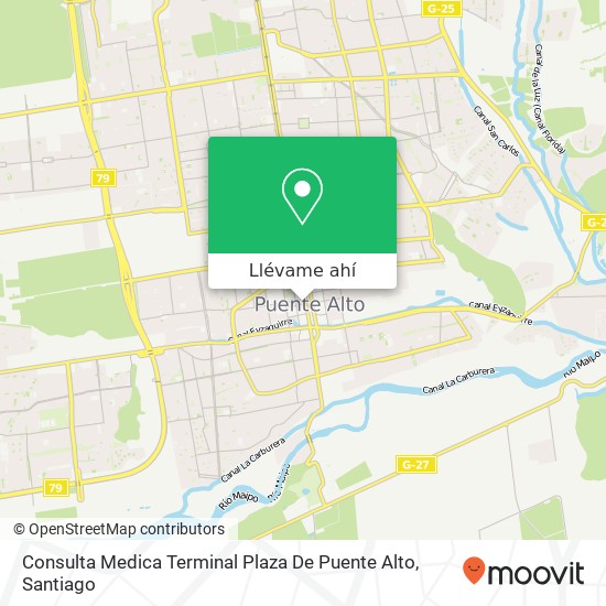 Mapa de Consulta Medica Terminal Plaza De Puente Alto