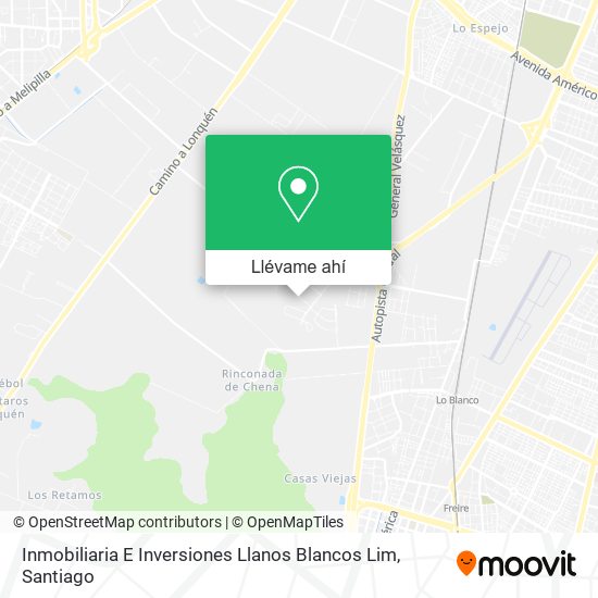 Mapa de Inmobiliaria E Inversiones Llanos Blancos Lim