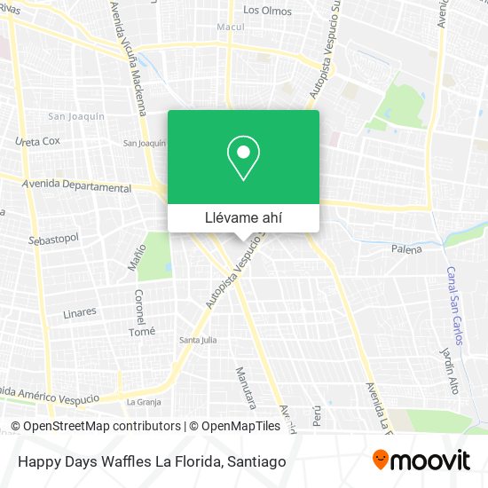 Mapa de Happy Days Waffles La Florida