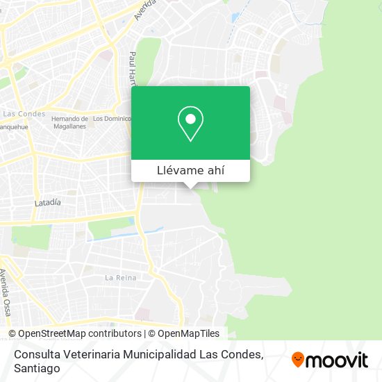 Mapa de Consulta Veterinaria Municipalidad Las Condes