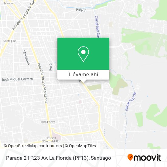 Mapa de Parada 2 | P.23 Av. La Florida (PF13)