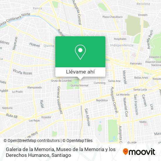 Mapa de Galeria de la Memoria, Museo de la Memoria y los Derechos Humanos