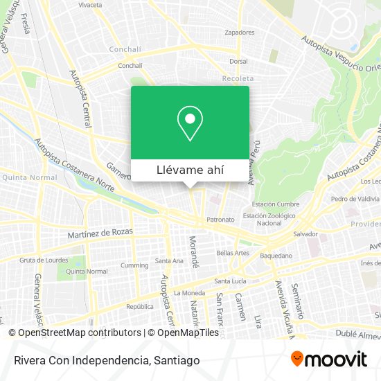 Mapa de Rivera Con Independencia