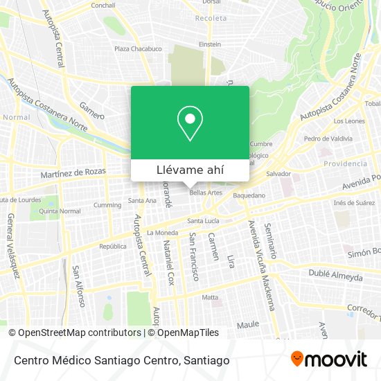 Mapa de Centro Médico Santiago Centro