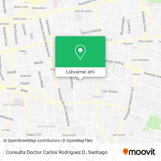 Mapa de Consulta Doctor Carlos Rodríguez D.