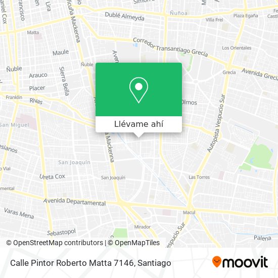 Mapa de Calle Pintor Roberto Matta 7146