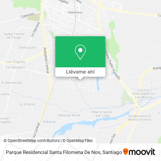Mapa de Parque Residencial Santa Filomena De Nos