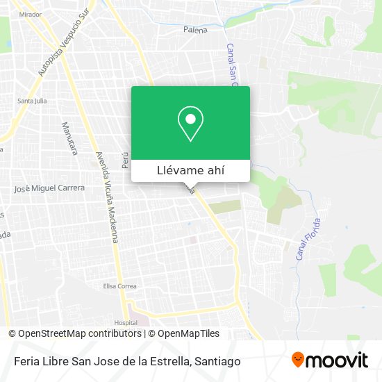 Mapa de Feria Libre San Jose de la Estrella