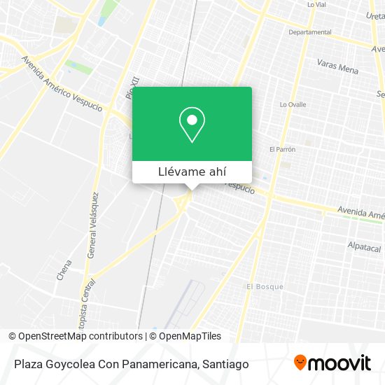 Mapa de Plaza Goycolea Con Panamericana