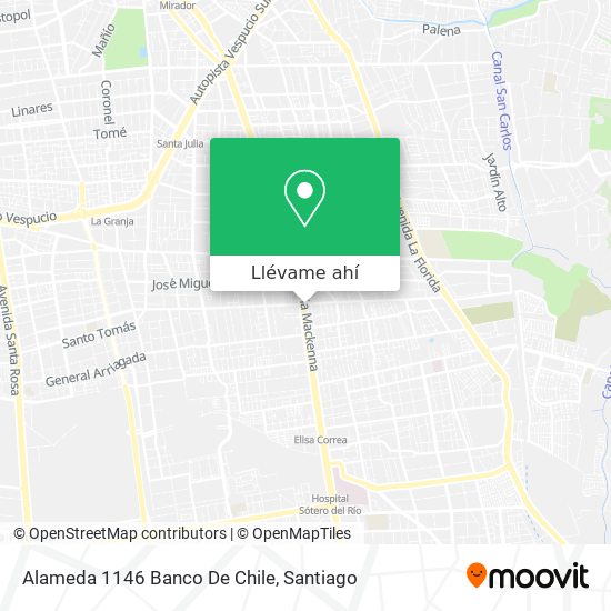 Mapa de Alameda 1146 Banco De Chile