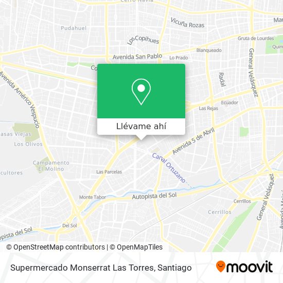 Mapa de Supermercado Monserrat Las Torres