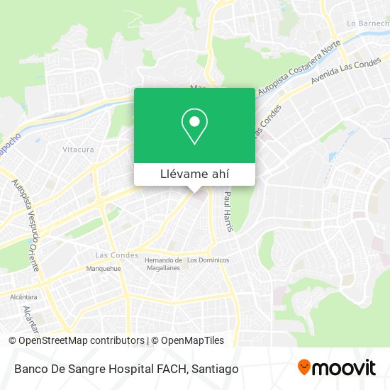 Mapa de Banco De Sangre Hospital FACH