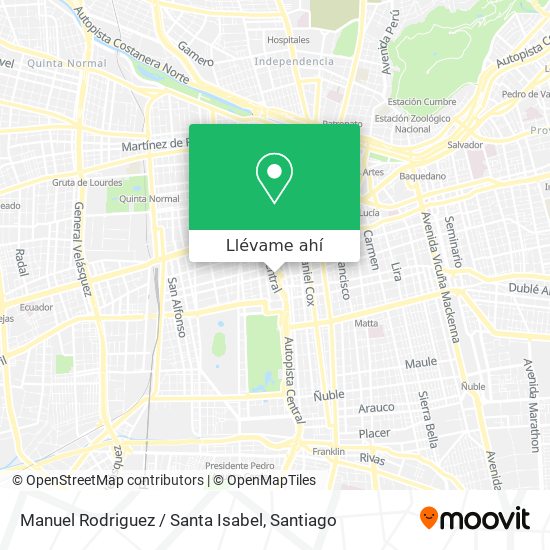 Mapa de Manuel Rodriguez / Santa Isabel
